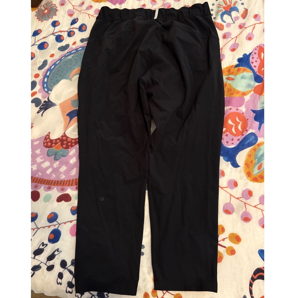 Lululemon Black High Rise Cropped Jogger Pants 12 Stretch Athletic Trousers h5